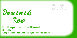 dominik kom business card